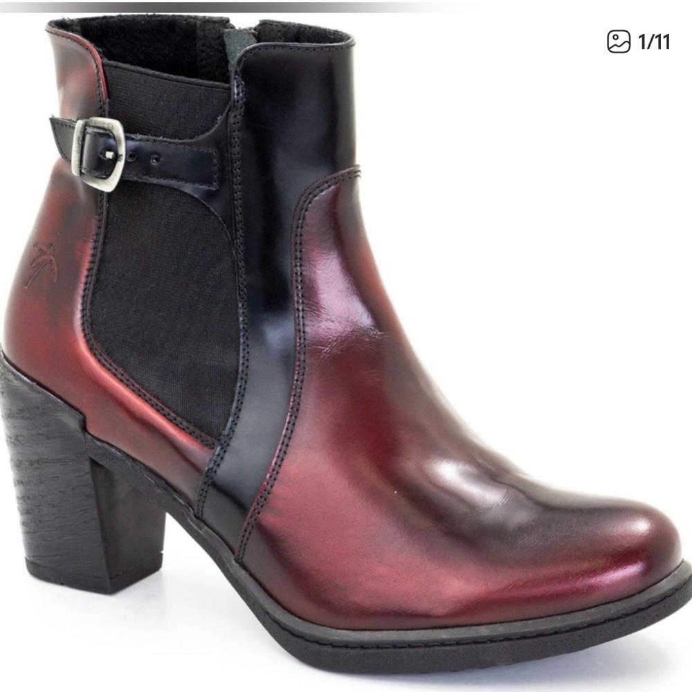 Dromedaris Women's Red Black Guinevere Ankle Boots 41